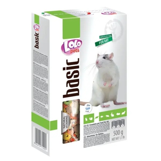 Lolo Pets Basic Rat корм для пацюків 500 г (арт LO-71500) - 1
