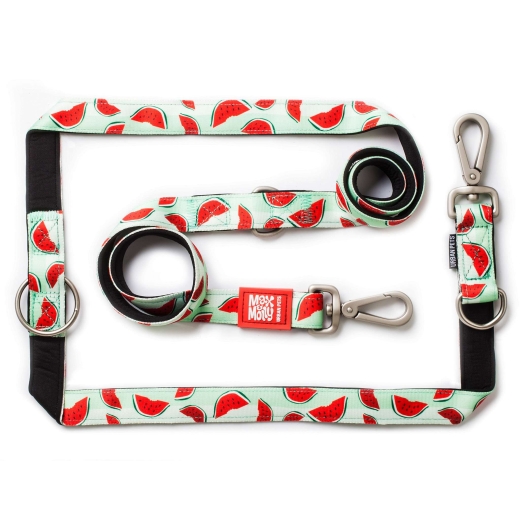 Max & Molly Multi-Function Leash Watermelon S багатофункціональний повідець для собак з принтом кавун (арт 175010) - 1