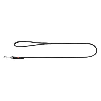 WauDog Soft Black Round повідець для собак шкіряний чорний S (арт 04831) - 2