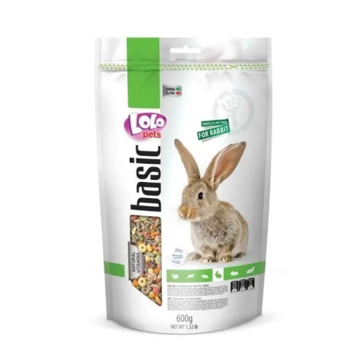 Lolo Pets Basic Doypack for Rabbit корм для кролика 0.6 кг (арт LO-70124) - 1