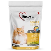 1st Choice Cat Senior Less Aktiv сухой корм для кошек пожилого возраста и малоактивных 350 г (арт ФЧКСН350)