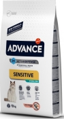 Advance Cat Sterilized Sensitive Salmon сухой корм для стерилизованных котов с чувствительным пищеварением с лососем 10 кг (арт 962821)