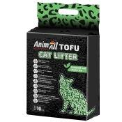 AnimAll Tofu Green Tea наповнювач соєвий для котячих туалетів з ароматом зеленого чаю 10 л (арт 158200)