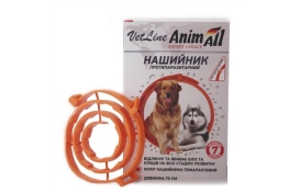 AnimAll ошейник противопаразитарный для собак от блох и клещей оранжевый 70 см (арт 69639)