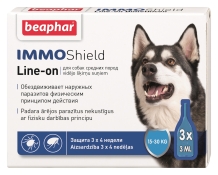 Beaphar Immo Shield Dog капли для собак противопаразитарные 15-30 кг 3 шт. (арт 13583)