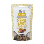 Brit Care Shiny Hair функциональное лакомство с лососем для кошек для кожи и шерсти, 50г (арт 111264/1388)