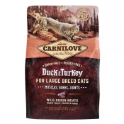 Carnilove Cat Adult Large Duck & Turkey сухой корм для взрослых крупных кошек 2 кг (арт 170201/2768)
