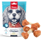 Wanpy Chicken Jerky Dumbbells Dog лакомство для собак, кость-гантель с вяленой курицей 100 г (арт CD-04H)