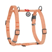 WauDog Re-cotton Orange шлей для собак анатомический Н-образный с ручкой оранжевый S (арт 25914)