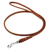 WauDog Soft Brown Round поводок для собак кожаный коричневый XXS (арт 73466)