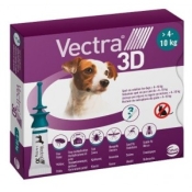 Ceva Vectra 3D капли на холку для собак от 4.1 до 10 кг от блох, насекомых и иксодовых клещей 1 шт (арт 00-00003375)