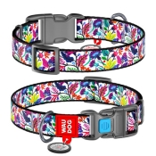 Нашийник WAUDOG Nylon c QR, "Чарівні квіти", пласт. фастекс, Ш 25 мм, Дл 31-49 см, L (арт 4683)