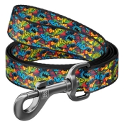 Поводок WAUDOG Nylon, "Бэтмен Яркий", Ш 20 мм, Дл 122 см, M (арт 0120-2003)