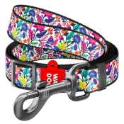 Повідець WAUDOG Nylon, "Чарівні квіти", регульований, Ш 20 мм, Дл 152-183 см, M (арт 5285)