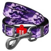 Повідець WAUDOG Nylon, "Фіолітовий камо", регульований, Ш 15 мм, Дл 152-183 см, S (арт 5348)