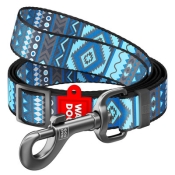 Повідець WAUDOG Nylon, "Етно синій", регульований, Ш 25 мм, Дл 152-183 см, L (арт 5336)