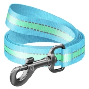 Повідець WAUDOG Nylon, світлонакопичуючий, Ш 25 мм, Дл 122 см, Блакитний, L (арт 45752)