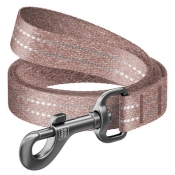Поводок WAUDOG Re-cotton светоотражающий, Ш 15 мм, Дл 200 см, коричневый, S (арт 03046)