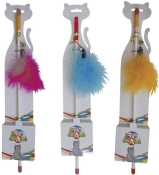 Croci Stick іграшка для котів дражнилка з пір'їнкою 6 шт. 46 см (арт С6098614)