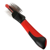 Flamingo Slicker brush 2 in 1 Premium Care пуходерка сликер для собак малых и средних пород, мягкая (арт 1030195)