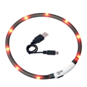 Flamingo Visio Light Led світиться нашийник для собак, 70 см Чорний (арт 64961)