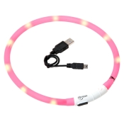 Flamingo Visio Light Led світиться нашийник для собак, 70 см Рожевий (арт 64907)