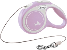 Flexi поводок-рулетка для мелких пород собак New Comfort трос XS Розовый (арт CF00C3.251.RO.20)