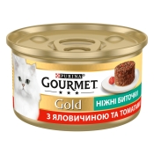 Purina Gourmet Gold Tender balls with Beef & Tomatoes влажный корм для котов 85 г (арт 7613035442474)