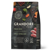 Grandorf Cat Grain Free Fresh Duck & Sweet Potato Sterilised Adult сухой беззерновой корм для взрослых стерилизованных котов с мясом утки и бататом