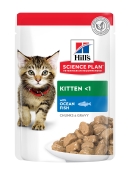 Hill`s SP Kitten&Mother Ocean Fish влажный корм для котят и беременных/лактирующих кошек с океанической рыбой соусе 85 г (арт 607083)