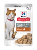 HILL'S SP Cat Adult Sterilised Turkey влажный корм для кошек после стерилизации с индейкой в соусе 85 г (арт 604013)