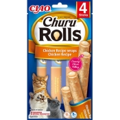 INABA Cat Churu Rolls With Chicken лакомство для кошек палочки с курицей 40 г (арт EU733)