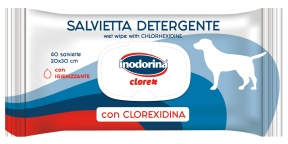 Inodorina Clorex вологі серветки для собак з хлоргексидином 40 шт (арт 230.0160.001)