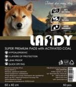 Landy пелюшки з активним вугіллям для собак та котів 60х40 см 60 шт. (арт П-17)