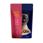Lovely Hunter Cat Adult Pouches Chicken & Beef влажный корм для взрослых котов с мясом курицы и говядины 85 г (арт LHU47936)