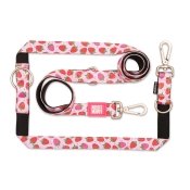 Max & Molly Multi-Function Leash Strawberry Dream M багатофункціональний повідець для собак із принтом полунична мрія (арт 221011)