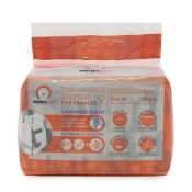 Misoko&Co Disposable Diapers For Female Dogs With Charcoal Moisture Indicator Lavender Scent одноразові підгузки для собак-сук середніх порід з вугіллям, індикатором вологості та ароматом лаванди M 12 шт. (арт SHAMSK63053)