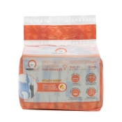 Misoko&Co Disposable Diapers For Female Dogs With Moisture Indicator Peach Scent & Puppy Print одноразові підгузки для собак-сук мініатюрних порід з індикатором вологості та ароматом персика з зображенням цуценят XS 12 шт. (арт SHAMSK63050)