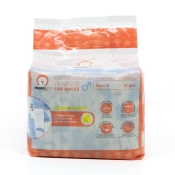 Misoko&Co Disposable Diapers For Male Dogs With Moisture Indicator Lemon Scent & Puppy Print одноразові підгузки для кобелів малих порід з індикатором вологості та ароматом лимона з зображенням цуценят S 12 шт. (арт SHAMSK63044)