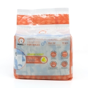 Misoko&Co Disposable Diapers For Male Dogs With Moisture Indicator Lemon Scent & Puppy Print одноразові підгузки для кобелів середніх порід з індикатором вологості та ароматом лимона з зображенням цуценят М 12 шт. (арт SHAMSK63046)