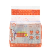 Misoko&Co Disposable Diapers For Male Dogs With Moisture Indicator Lemon Scent одноразові підгузки для кобелів середніх порід з індикатором вологості та ароматом лимона М 12 шт. (арт SHAMSK63140)