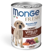 Monge Dog Fresh Veal & Vegetables Puppy влажный корм для щенков телятина с овощами 400 г (арт 70014441)