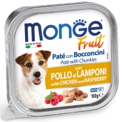 Monge Dog Fruit Chicken & Raspberries влажный корм для собак с курицей и малиной 100 г (арт 70013215)