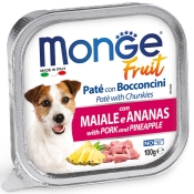 Monge Dog Fruit Pork & Pineapple влажный корм для собак со свининой и ананасом 100 г (арт 70013253)
