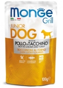 Monge Dog Grill Puppy & Junior Chicken & Turkey влажный беззерновой корм для щенков с курицей и индейкой 100 г (арт 70013178)