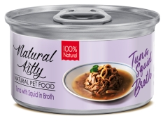 Natural Kitty Broth Series Tuna with squid in broth влажный дополнительный корм для кошек тунец с кальмарами в бульоне 80 г (арт CHT20036)
