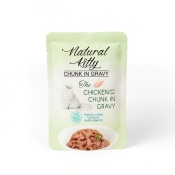 Natural Kitty Chunk in Gravy Chicken with Tuna влажный корм для кошек кусочки курицы и тунца с куриной печенью в соусе 85 г (арт NKS240805)