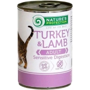 Nature's Protection Cat Intestinal health with Turkey&Lamb влажный корм для кошек с чувствительным пищеварением с индюшкой и ягненком 400 г (арт KIK24635)