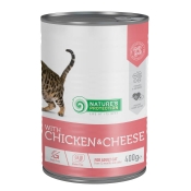 Nature's Protection Cat with Сhicken&Сheese влажный корм для кошек с курицей и сыром 400 г (арт KIK45608)