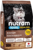 Nutram T22 Turkey & Chiken беззерновой сухой корм для кошек 0.34 кг (арт T22_(340g))
